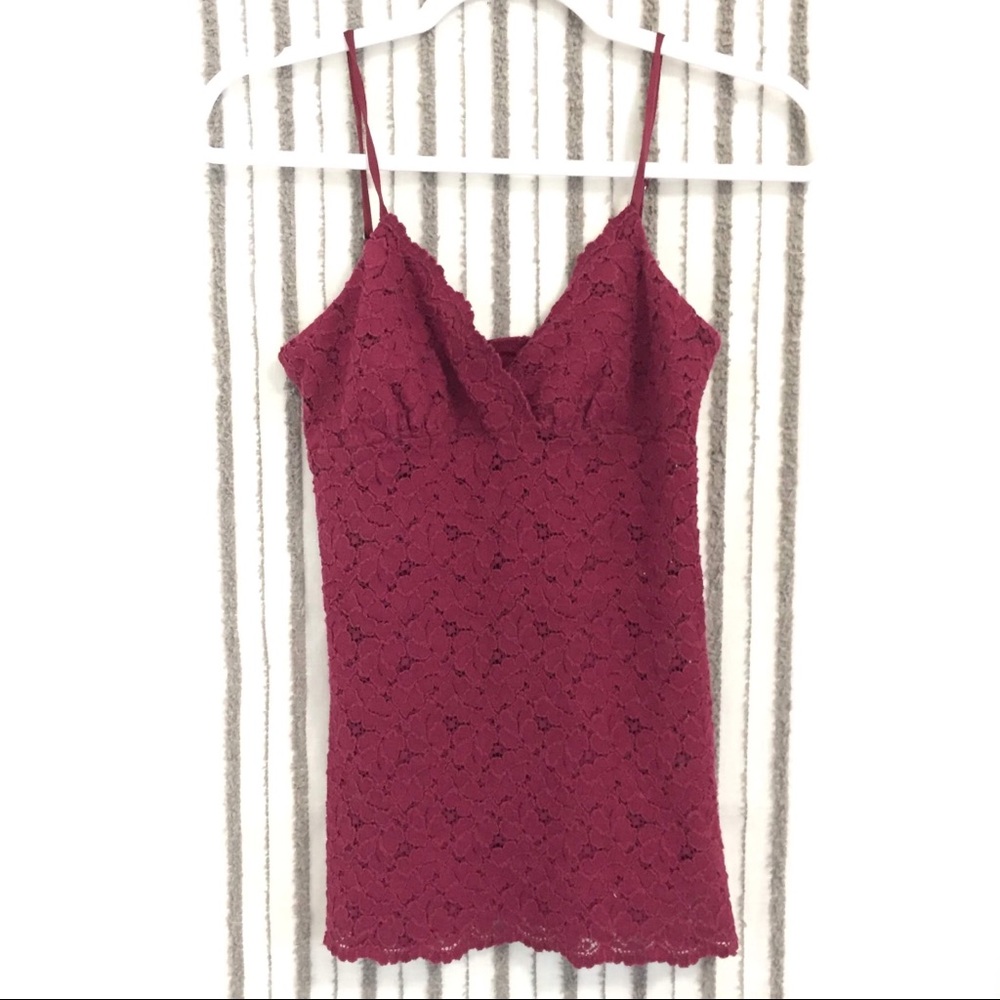 Bebe lace knit cami